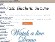 Tablet Screenshot of freedomimagingsystems.com